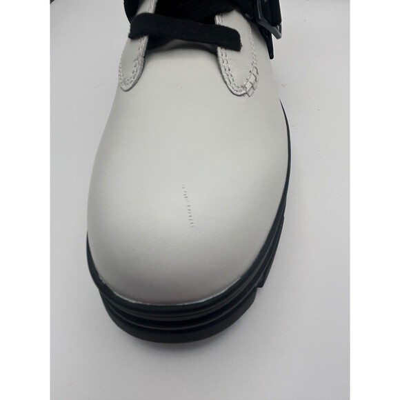 UGG Ashton Women's Lace up Leather Boots White/Black SIZE US 12 EU 43 NEW - Picture 7 of 10